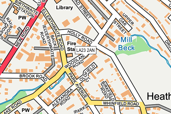 LA23 2AN map - OS OpenMap – Local (Ordnance Survey)