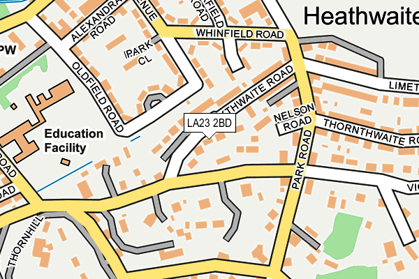 LA23 2BD map - OS OpenMap – Local (Ordnance Survey)