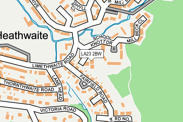 LA23 2BW map - OS OpenMap – Local (Ordnance Survey)
