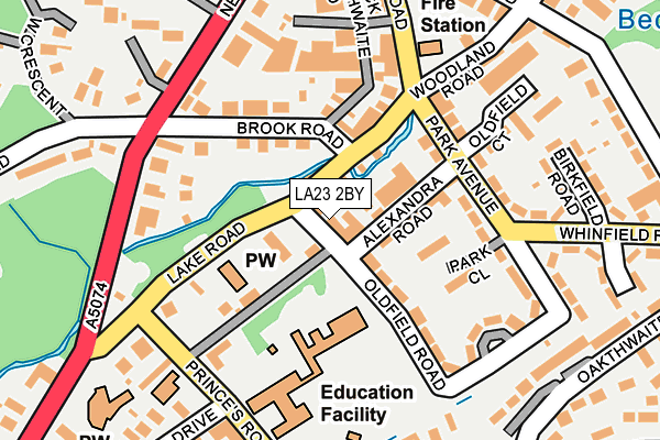 LA23 2BY map - OS OpenMap – Local (Ordnance Survey)