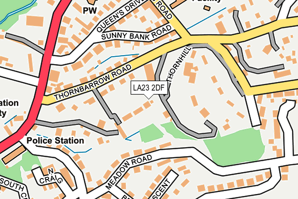 LA23 2DF map - OS OpenMap – Local (Ordnance Survey)