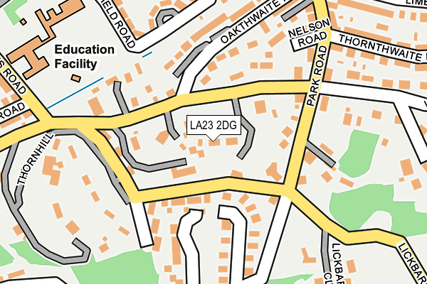 LA23 2DG map - OS OpenMap – Local (Ordnance Survey)