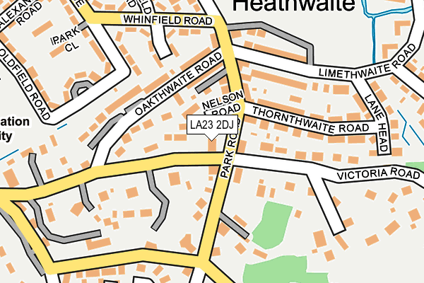 LA23 2DJ map - OS OpenMap – Local (Ordnance Survey)