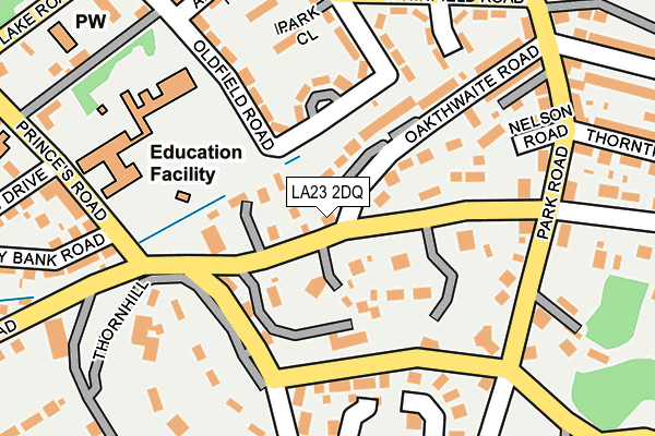 LA23 2DQ map - OS OpenMap – Local (Ordnance Survey)