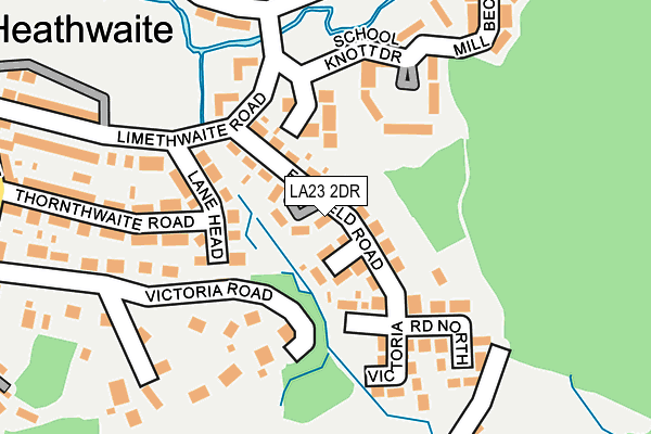 LA23 2DR map - OS OpenMap – Local (Ordnance Survey)