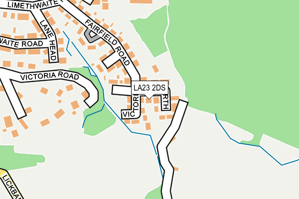 LA23 2DS map - OS OpenMap – Local (Ordnance Survey)