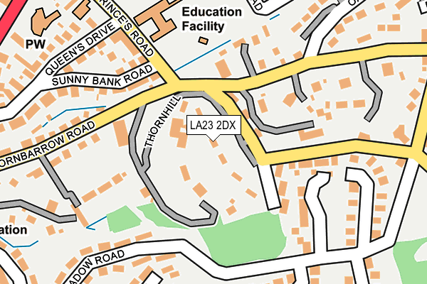 LA23 2DX map - OS OpenMap – Local (Ordnance Survey)