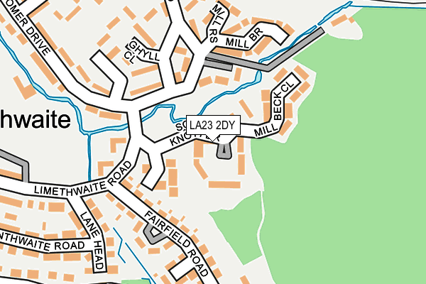 LA23 2DY map - OS OpenMap – Local (Ordnance Survey)