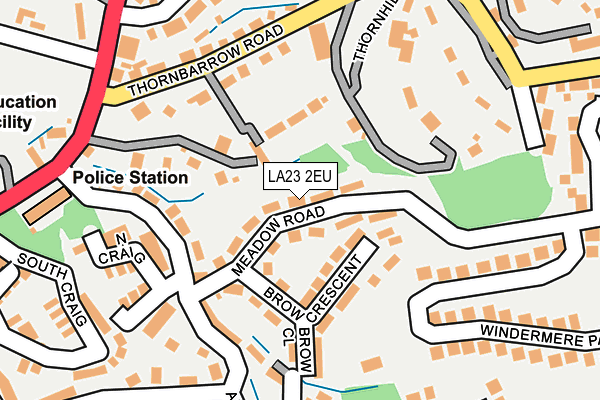 LA23 2EU map - OS OpenMap – Local (Ordnance Survey)