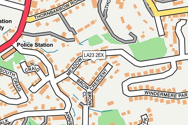 LA23 2EX map - OS OpenMap – Local (Ordnance Survey)