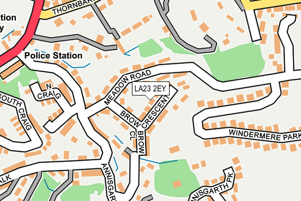 LA23 2EY map - OS OpenMap – Local (Ordnance Survey)