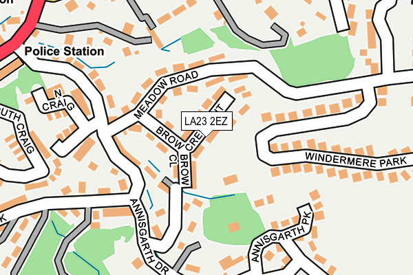 LA23 2EZ map - OS OpenMap – Local (Ordnance Survey)