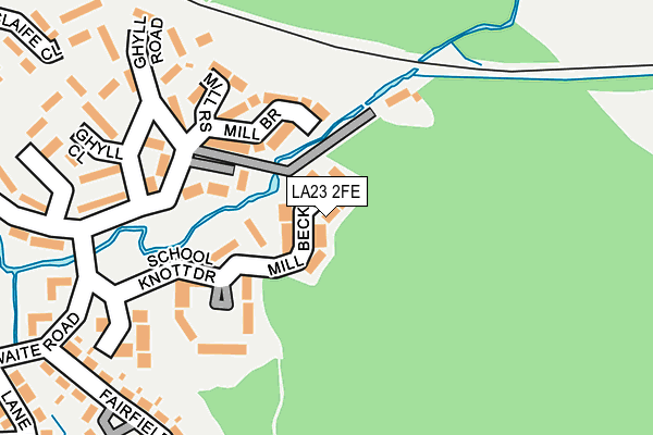 LA23 2FE map - OS OpenMap – Local (Ordnance Survey)