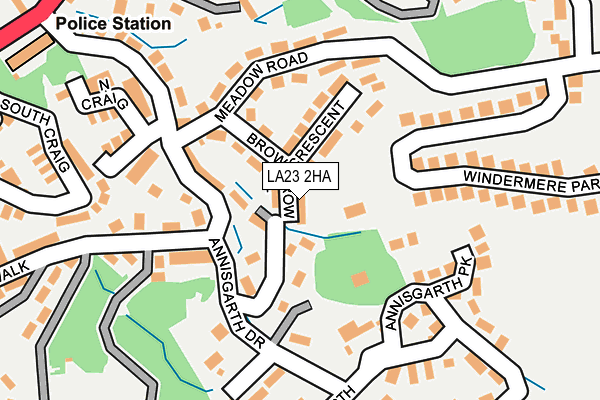 LA23 2HA map - OS OpenMap – Local (Ordnance Survey)