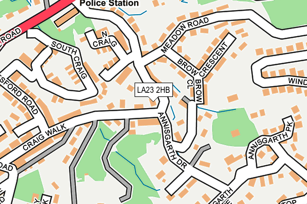 LA23 2HB map - OS OpenMap – Local (Ordnance Survey)