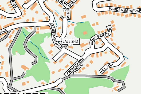 LA23 2HD map - OS OpenMap – Local (Ordnance Survey)