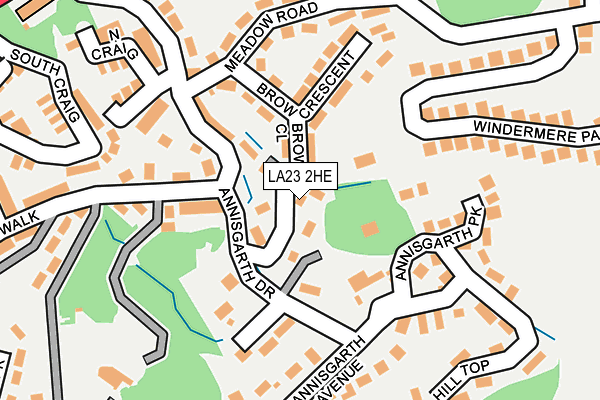 LA23 2HE map - OS OpenMap – Local (Ordnance Survey)