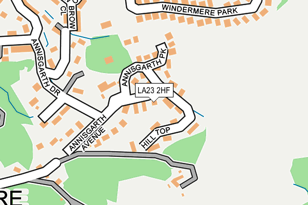 LA23 2HF map - OS OpenMap – Local (Ordnance Survey)