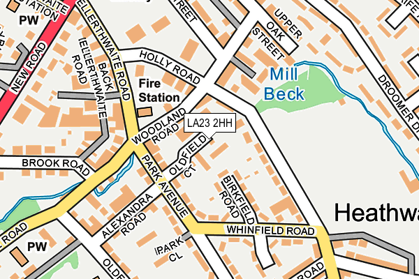 LA23 2HH map - OS OpenMap – Local (Ordnance Survey)