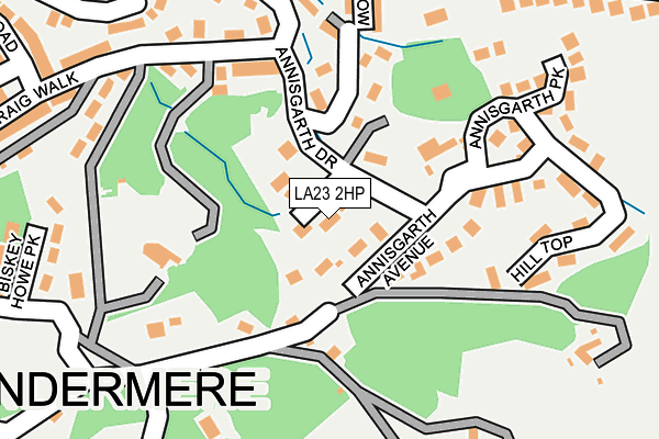 LA23 2HP map - OS OpenMap – Local (Ordnance Survey)