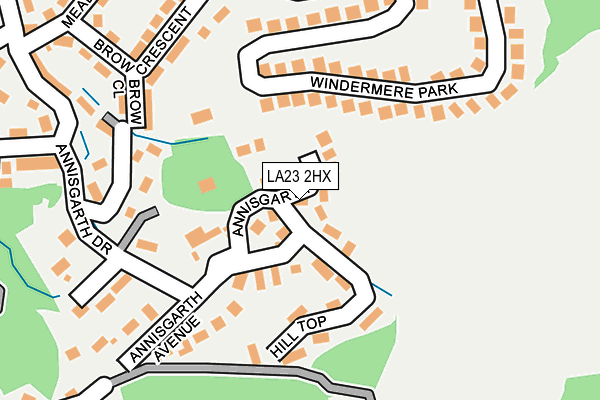 LA23 2HX map - OS OpenMap – Local (Ordnance Survey)