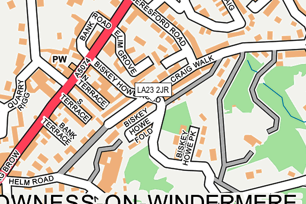 LA23 2JR map - OS OpenMap – Local (Ordnance Survey)