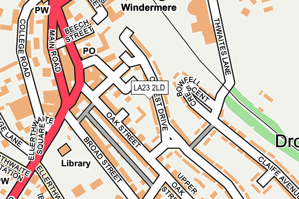 LA23 2LD map - OS OpenMap – Local (Ordnance Survey)