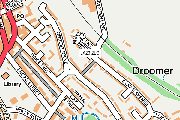 LA23 2LG map - OS OpenMap – Local (Ordnance Survey)