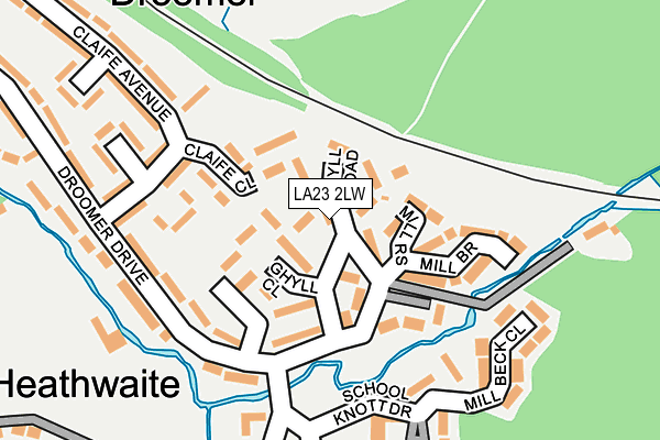 LA23 2LW map - OS OpenMap – Local (Ordnance Survey)