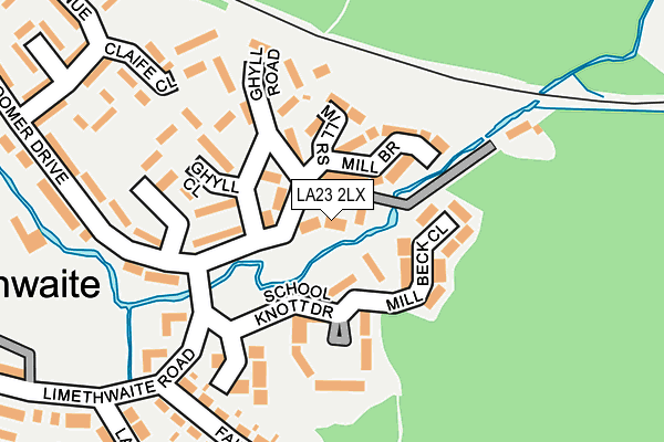 LA23 2LX map - OS OpenMap – Local (Ordnance Survey)