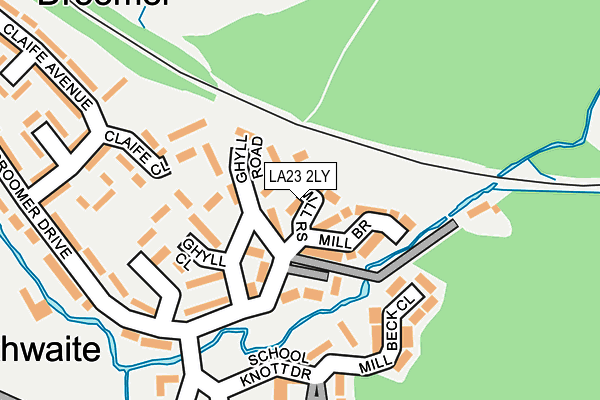 LA23 2LY map - OS OpenMap – Local (Ordnance Survey)