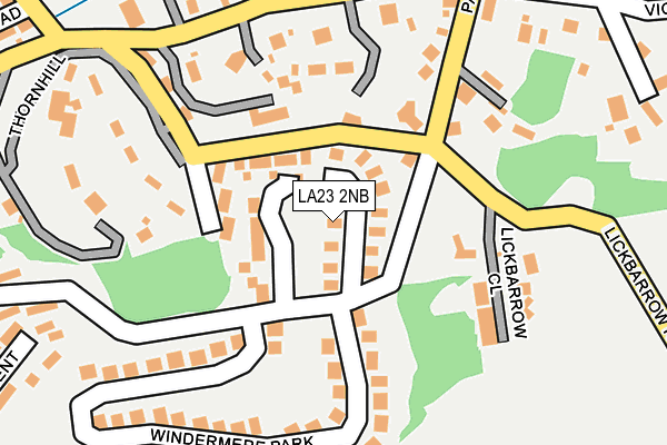 LA23 2NB map - OS OpenMap – Local (Ordnance Survey)
