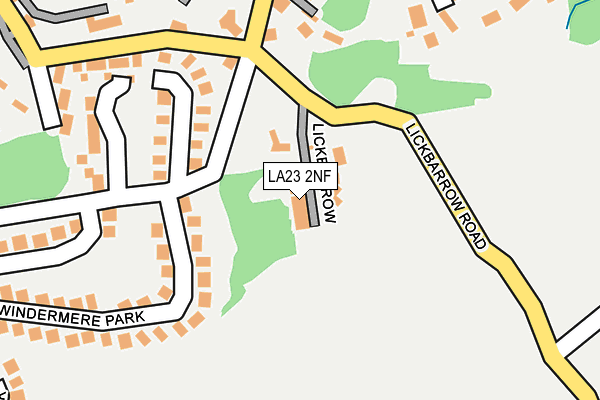 LA23 2NF map - OS OpenMap – Local (Ordnance Survey)