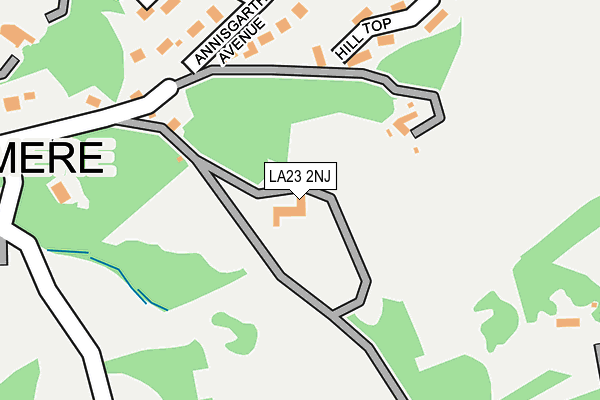 LA23 2NJ map - OS OpenMap – Local (Ordnance Survey)