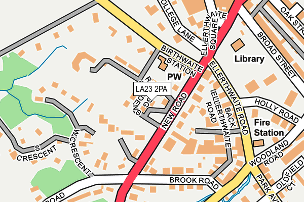 LA23 2PA map - OS OpenMap – Local (Ordnance Survey)