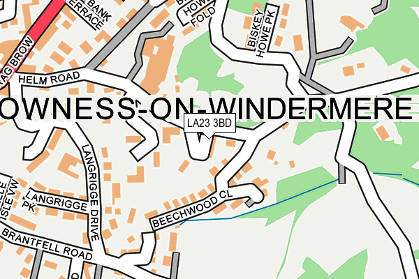 LA23 3BD map - OS OpenMap – Local (Ordnance Survey)