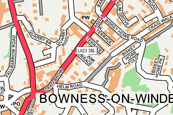 LA23 3BL map - OS OpenMap – Local (Ordnance Survey)