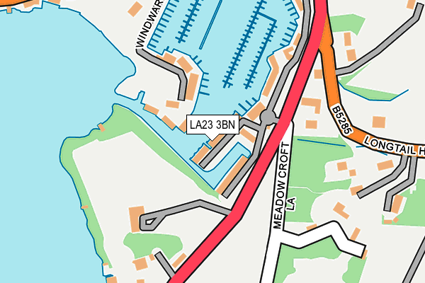LA23 3BN map - OS OpenMap – Local (Ordnance Survey)