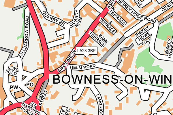 LA23 3BP map - OS OpenMap – Local (Ordnance Survey)