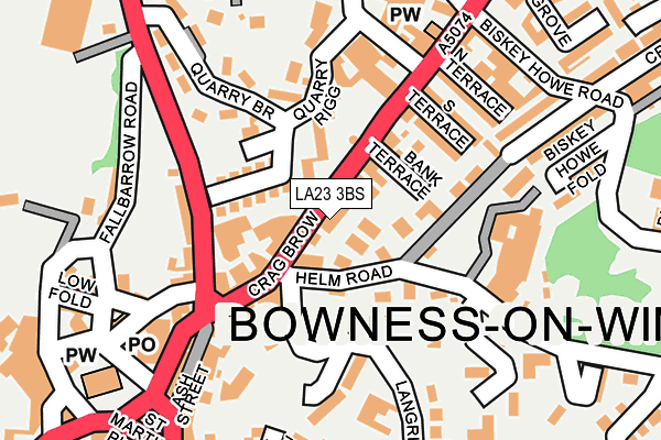 LA23 3BS map - OS OpenMap – Local (Ordnance Survey)