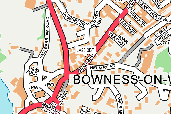 LA23 3BT map - OS OpenMap – Local (Ordnance Survey)