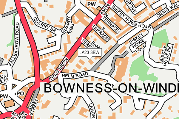 LA23 3BW map - OS OpenMap – Local (Ordnance Survey)