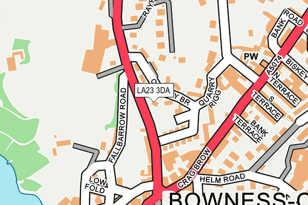 LA23 3DA map - OS OpenMap – Local (Ordnance Survey)
