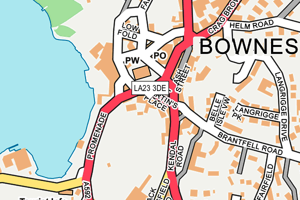 LA23 3DE map - OS OpenMap – Local (Ordnance Survey)