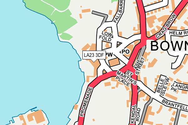 LA23 3DF map - OS OpenMap – Local (Ordnance Survey)