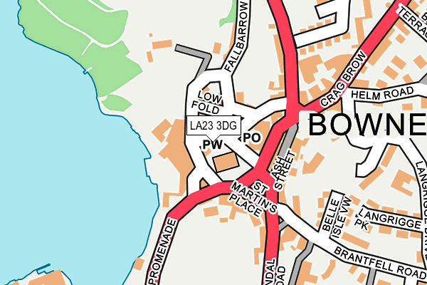 LA23 3DG map - OS OpenMap – Local (Ordnance Survey)