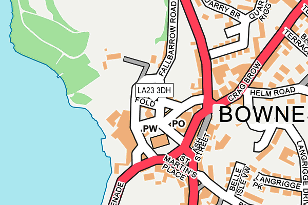 LA23 3DH map - OS OpenMap – Local (Ordnance Survey)