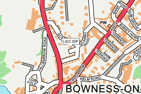 LA23 3DP map - OS OpenMap – Local (Ordnance Survey)