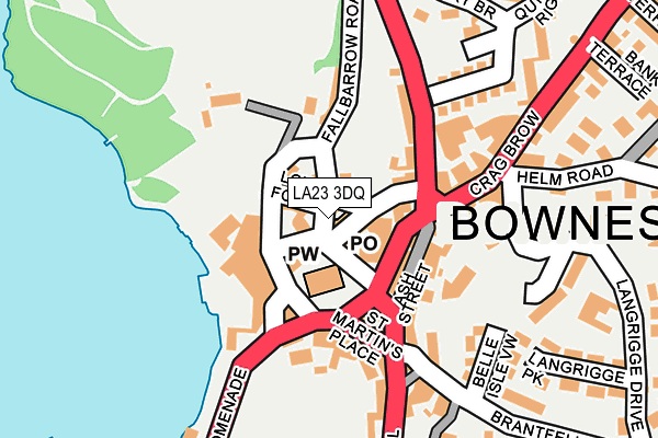 LA23 3DQ map - OS OpenMap – Local (Ordnance Survey)