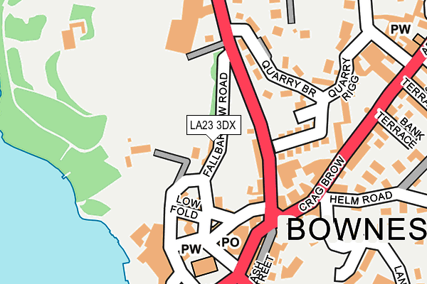 LA23 3DX map - OS OpenMap – Local (Ordnance Survey)